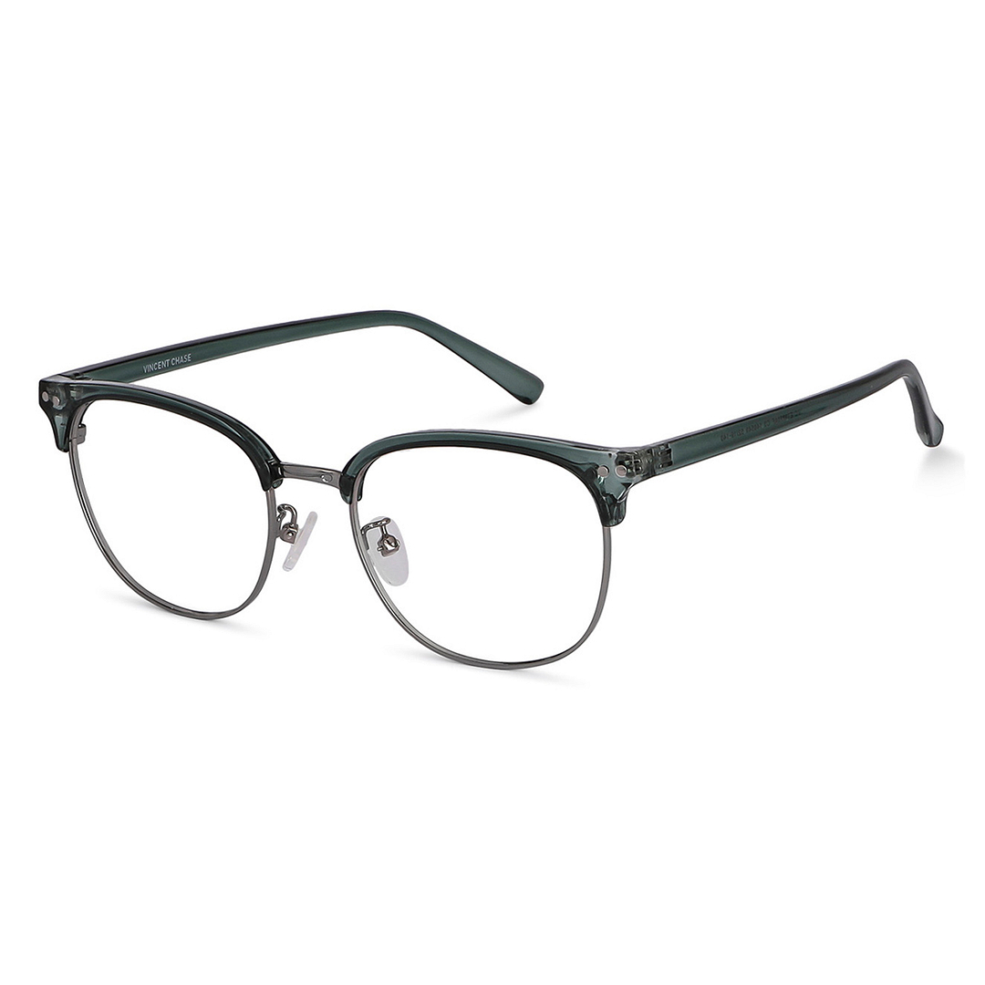 Vincent Chase Online Green Transparent Full Rim Clubmaster right side