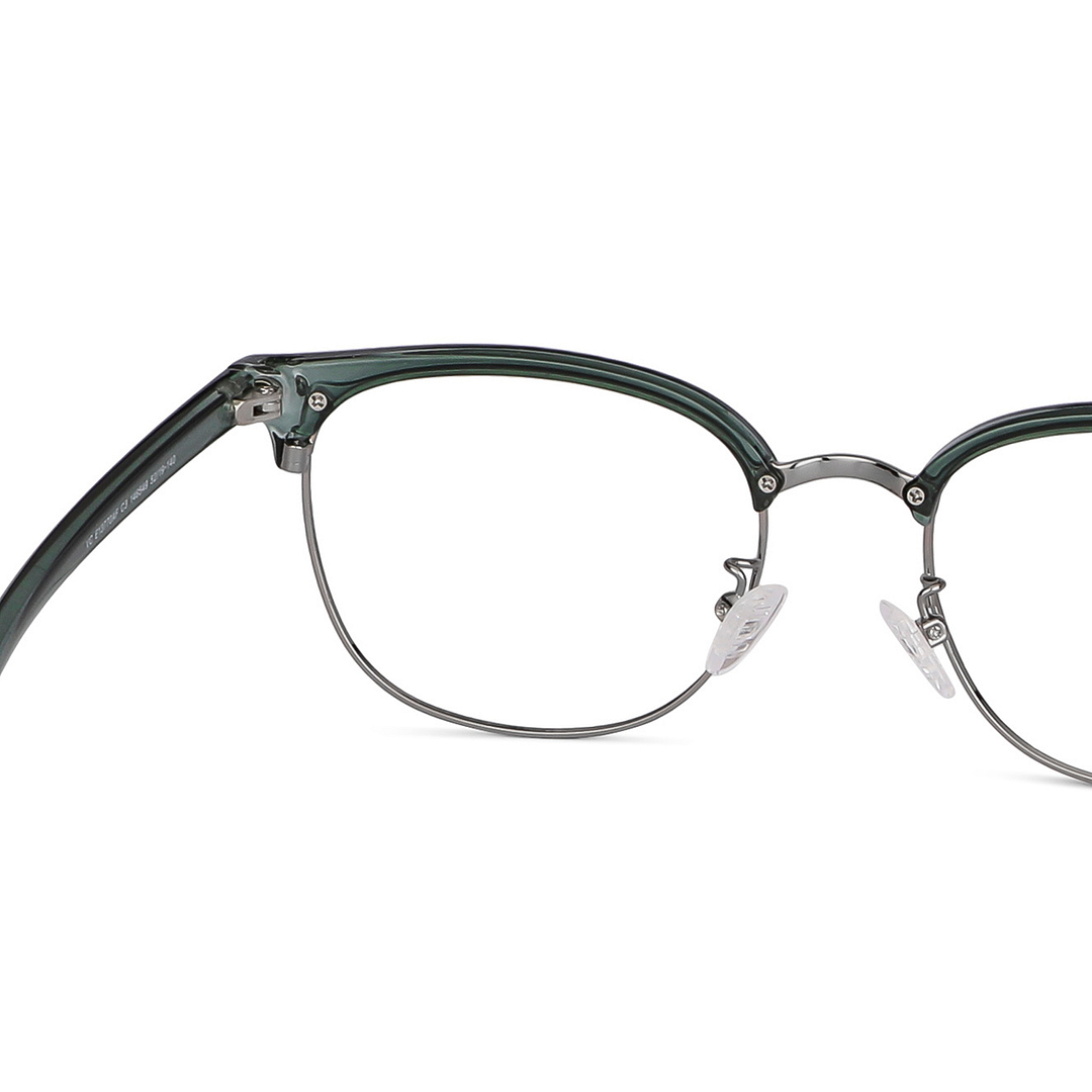 Vincent Chase Online Green Transparent Full Rim Clubmaster right side