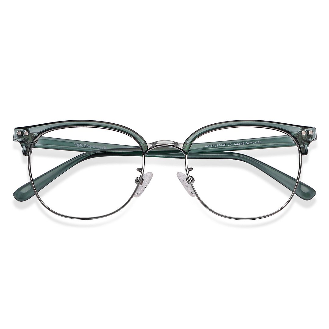 Vincent Chase Online Green Transparent Full Rim Clubmaster left side