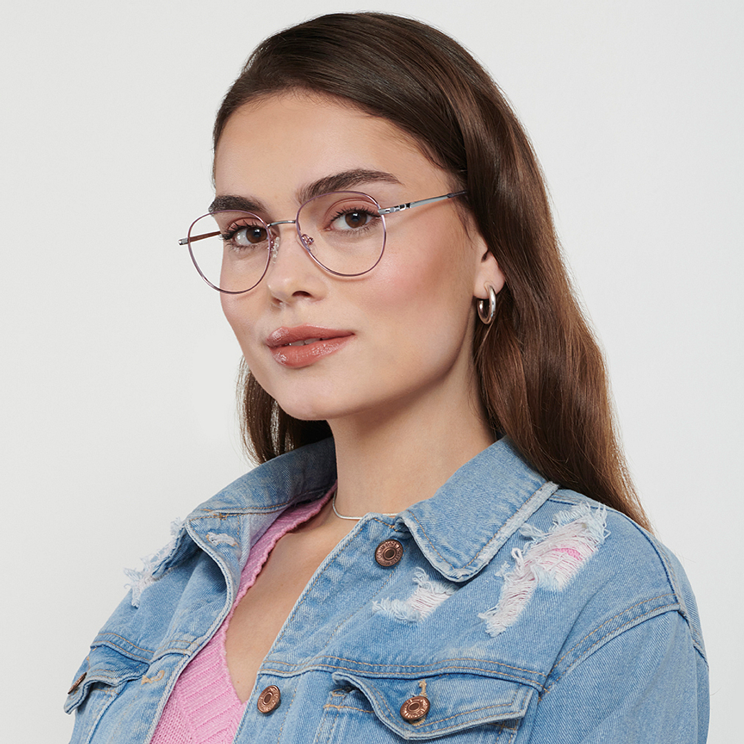 Vincent Chase Silver Full Rim Round right side