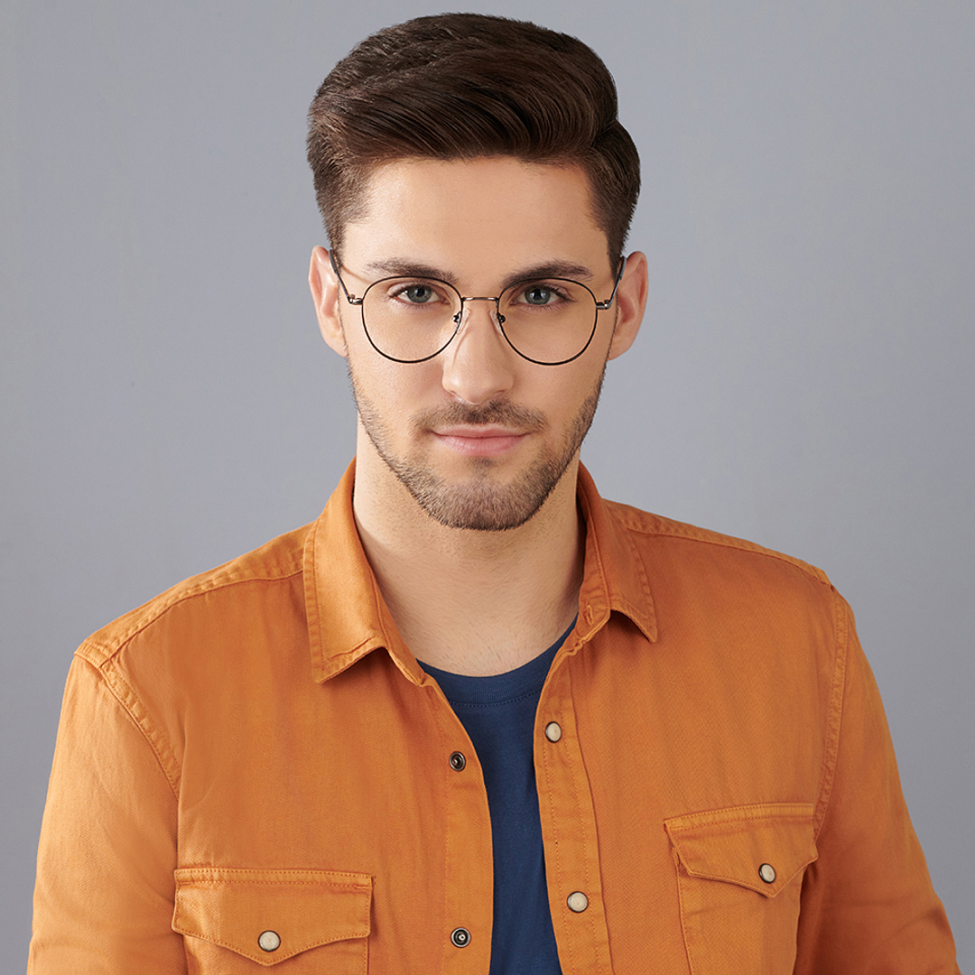 Vincent Chase Black Full Rim Round left side