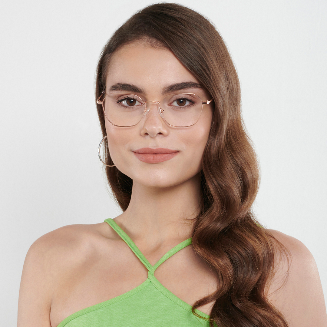 Vincent Chase Gold Full Rim Geometric left side