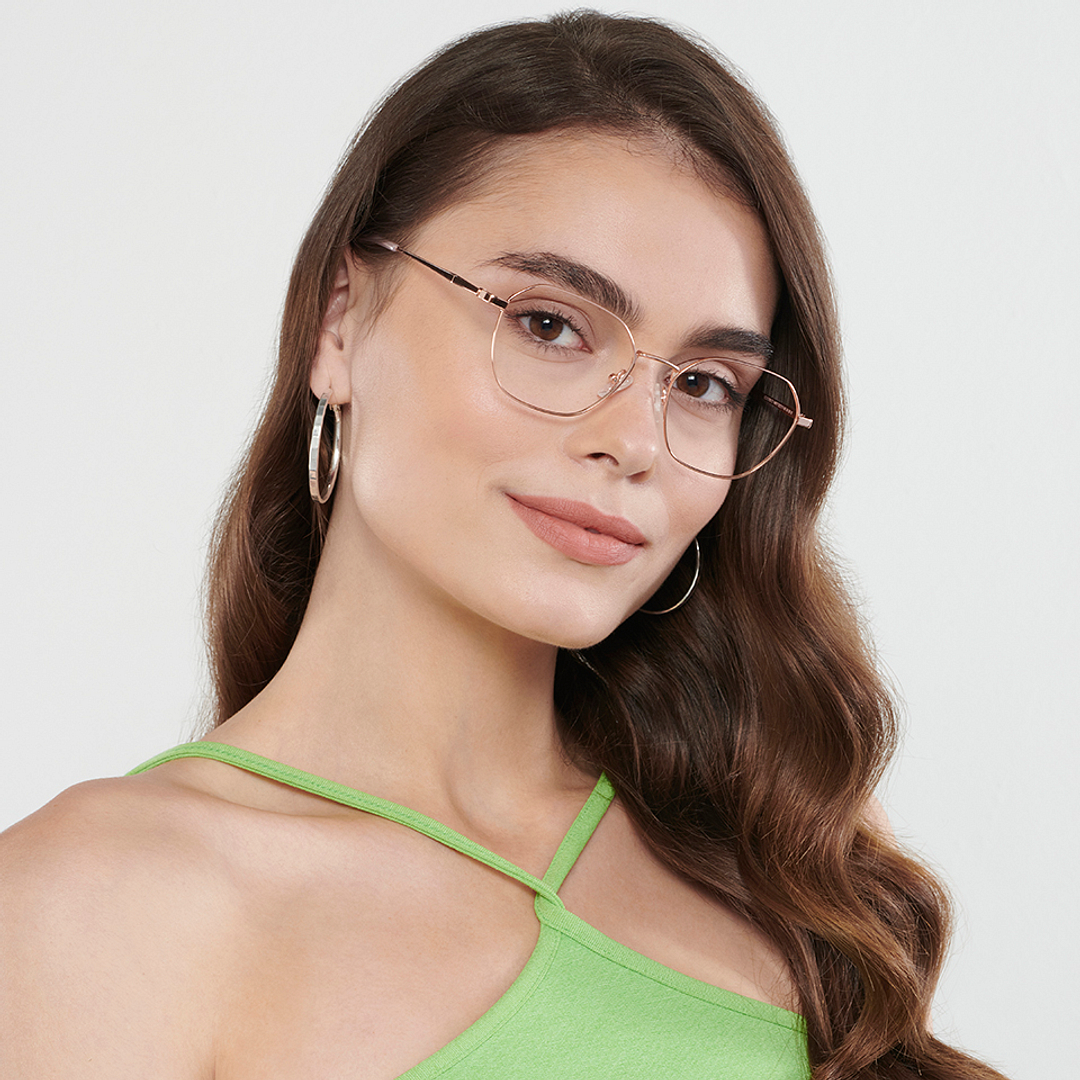 Vincent Chase Gold Full Rim Geometric right side