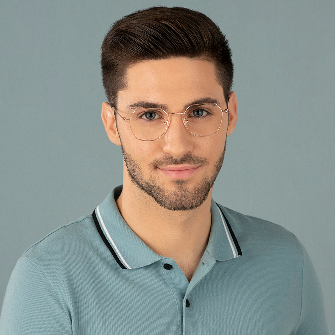 Vincent Chase Gold Full Rim Geometric right side