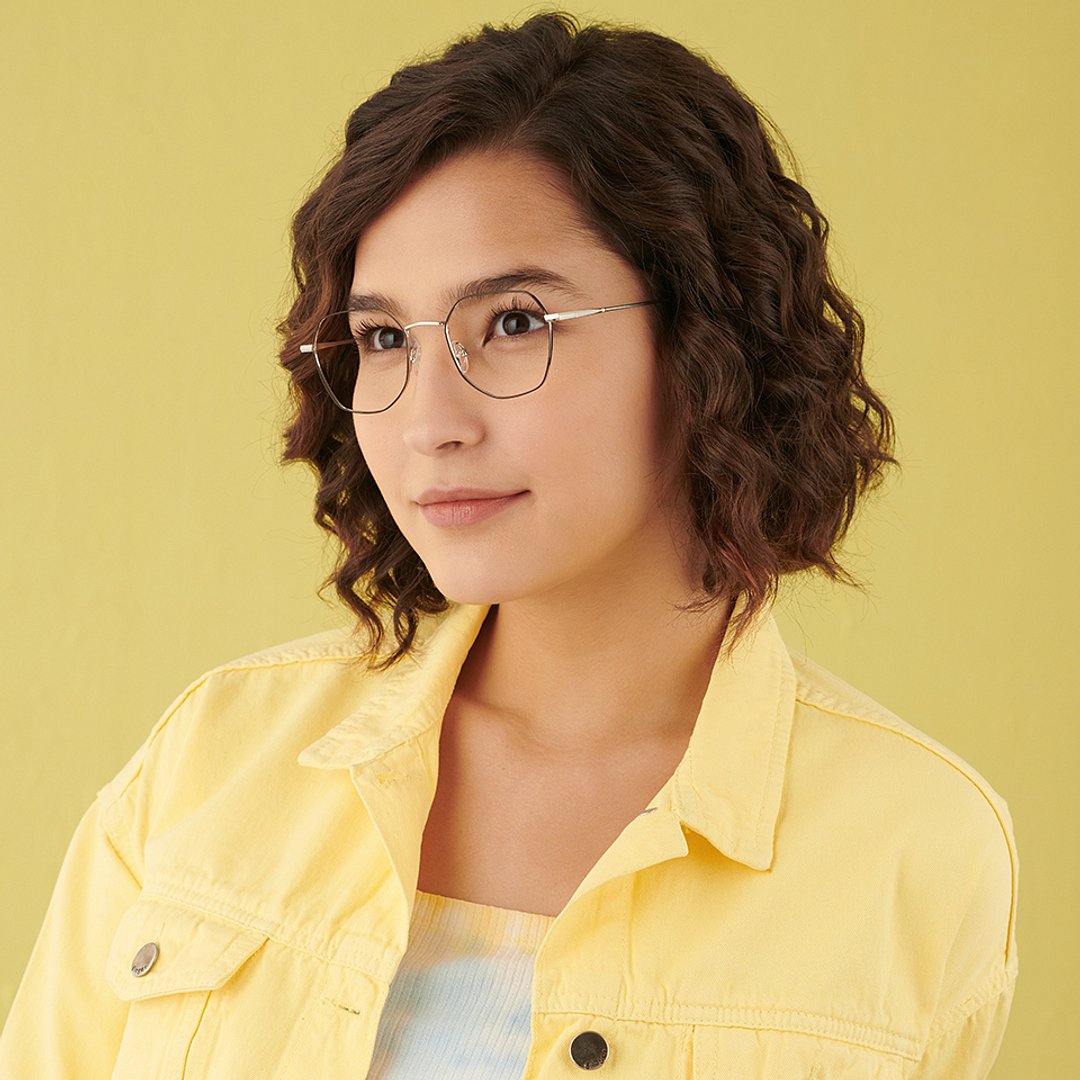 Vincent Chase Silver Full Rim Geometric right side