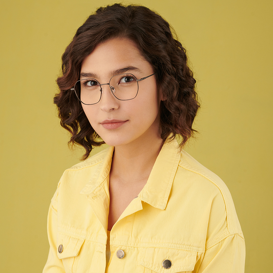 Vincent Chase Mid Gunmetal Full Rim Geometric left side