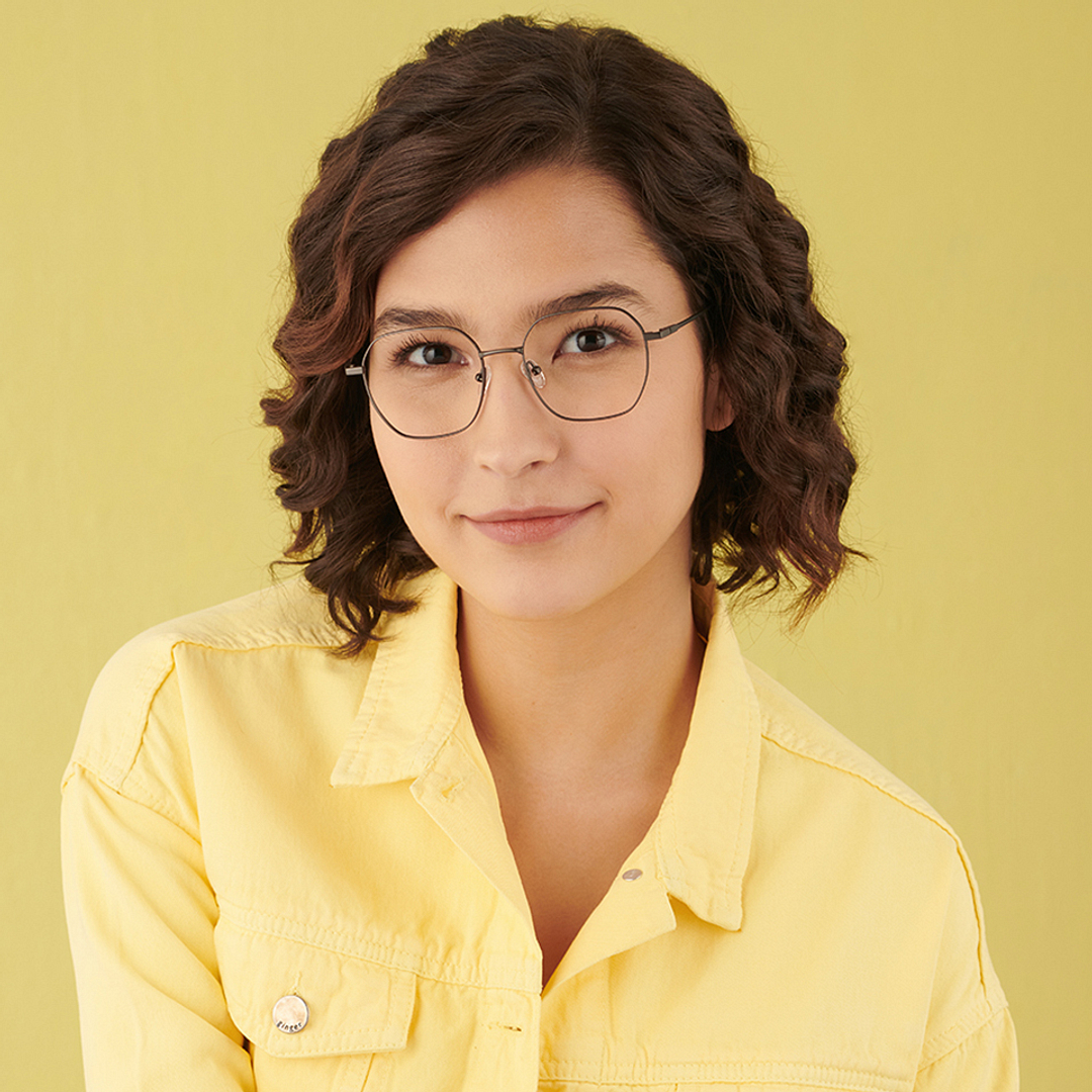 Vincent Chase Mid Gunmetal Full Rim Geometric right side