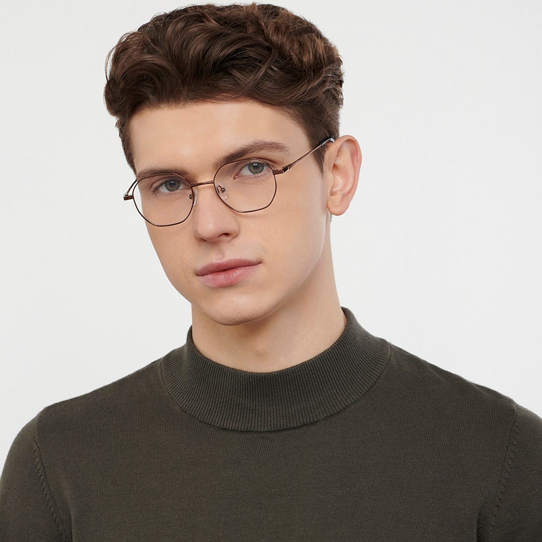 Vincent Chase Dark Brown Full Rim Geometric right side