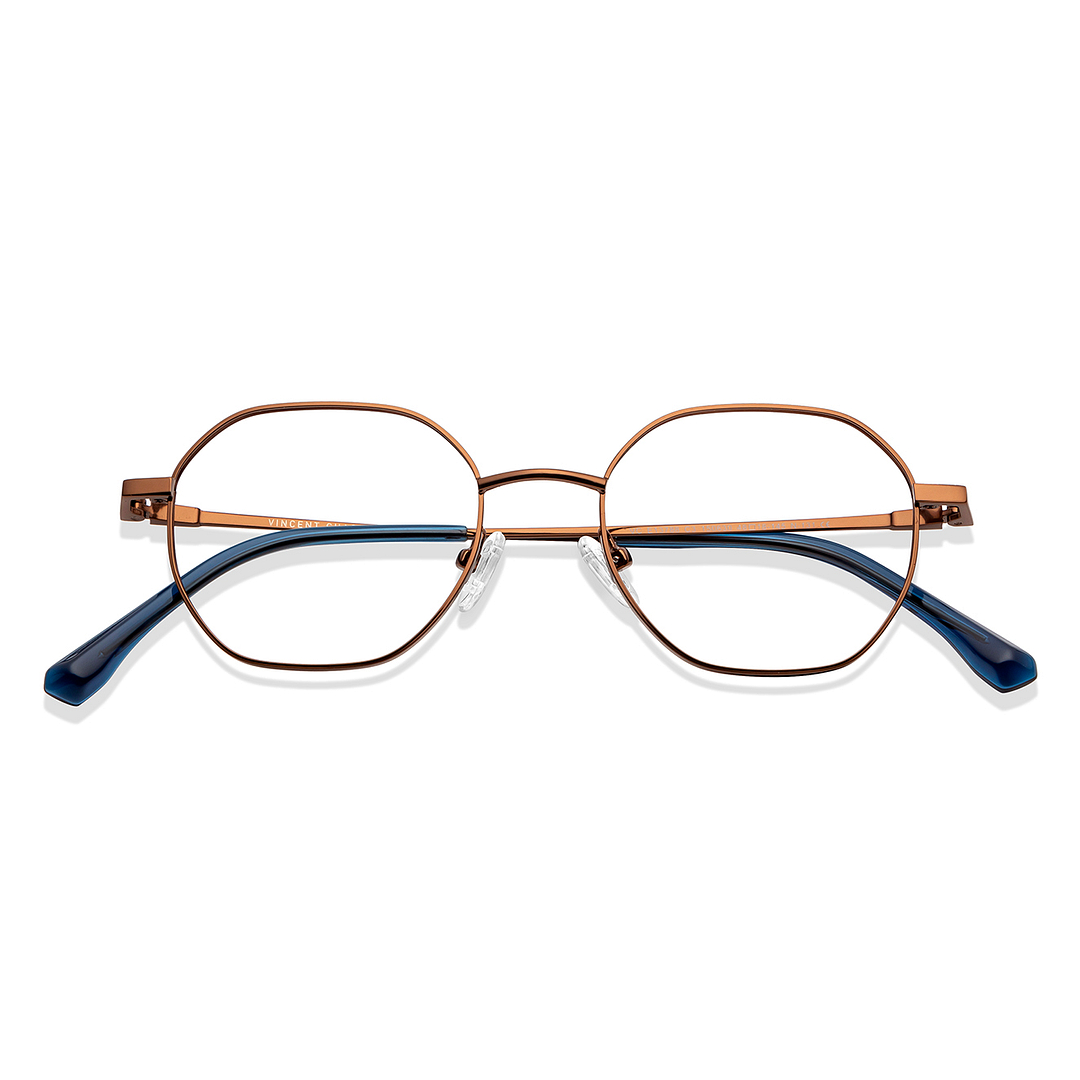 Vincent Chase Dark Brown Full Rim Geometric left side