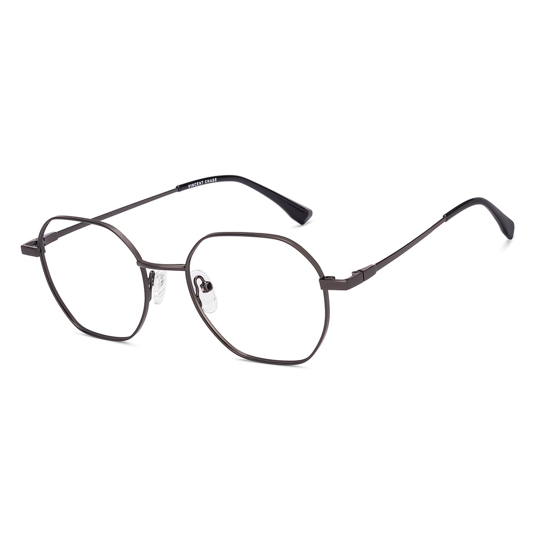 Vincent Chase Dark Gunmetal Full Rim Geometric right side