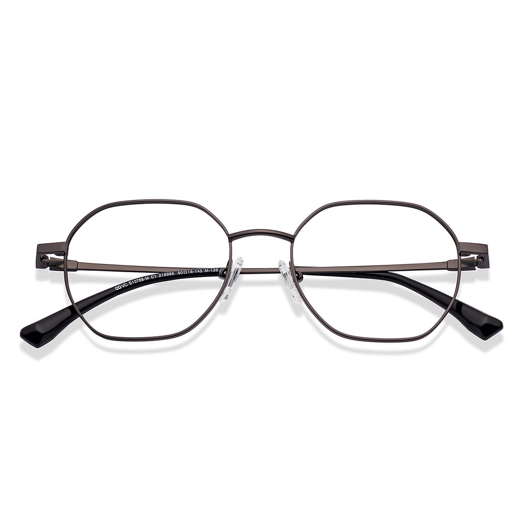 Vincent Chase Dark Gunmetal Full Rim Geometric left side