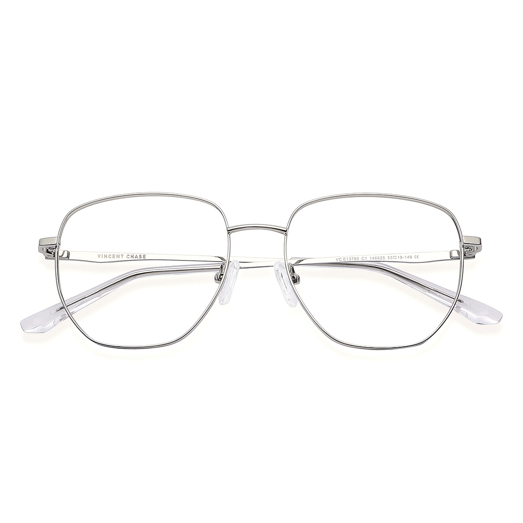 Vincent Chase Online Silver Full Rim Geometric left side
