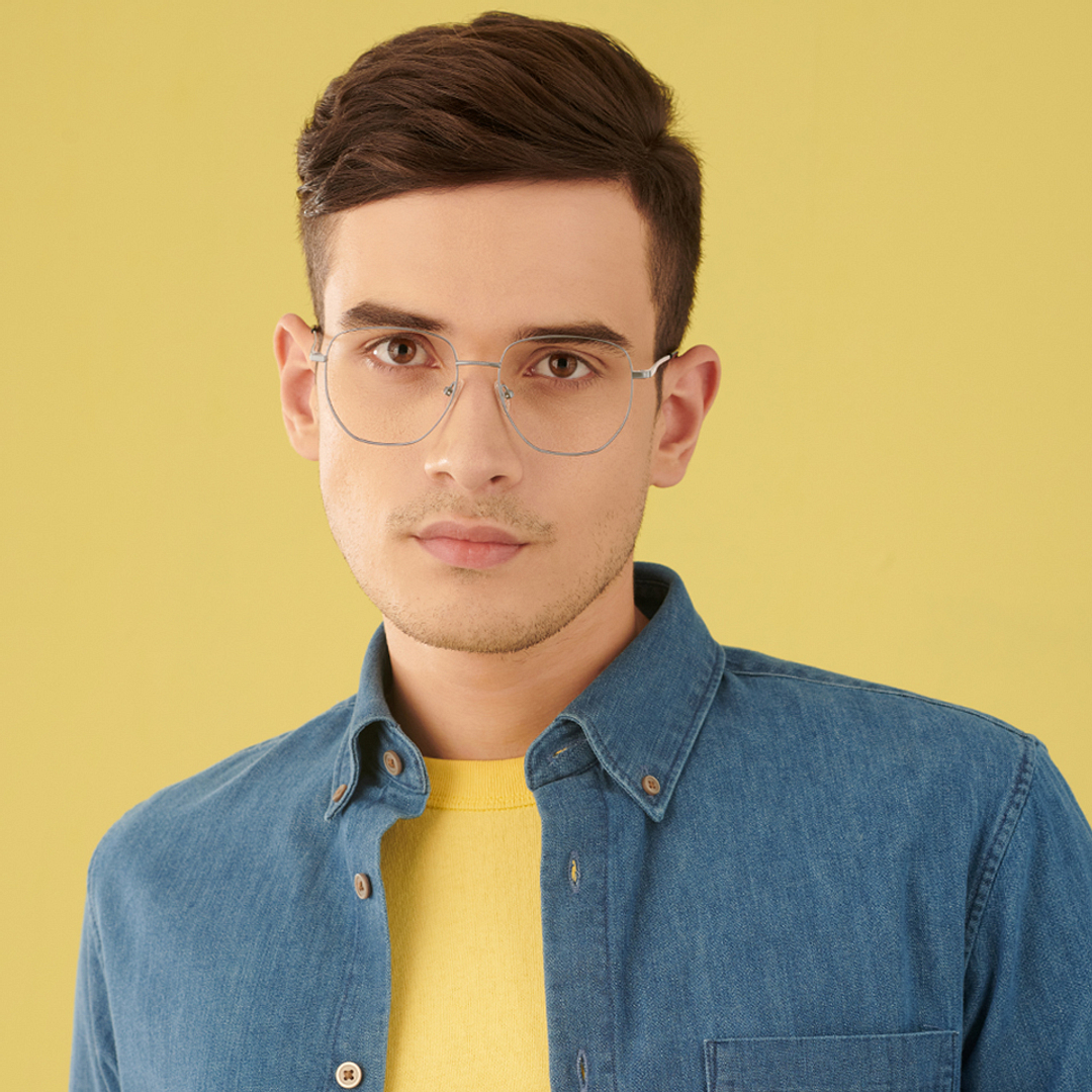 Vincent Chase Online Silver Full Rim Geometric right side