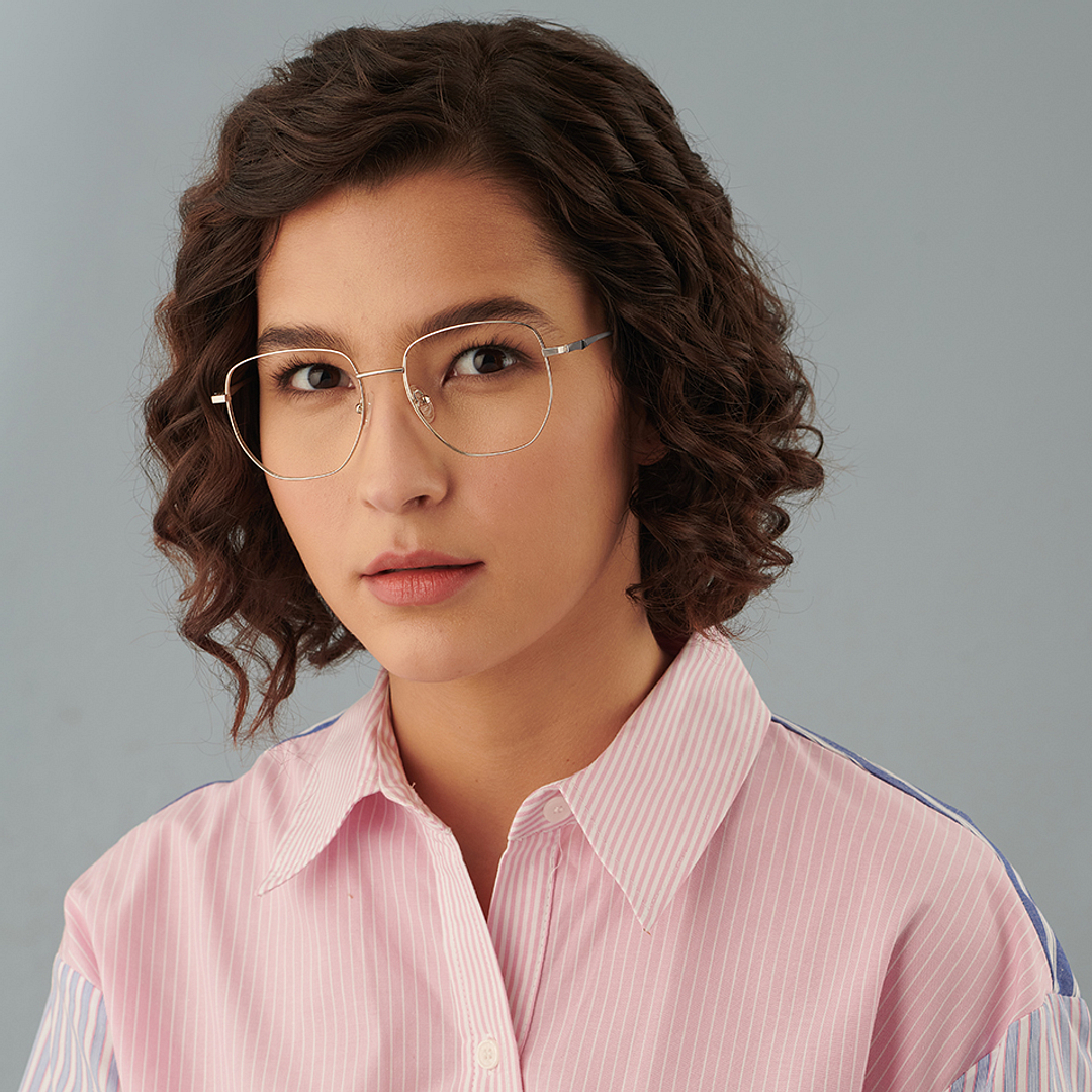 Vincent Chase Online Silver Full Rim Geometric right side