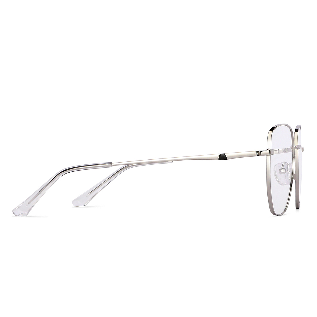 Vincent Chase Online Silver Full Rim Geometric left side