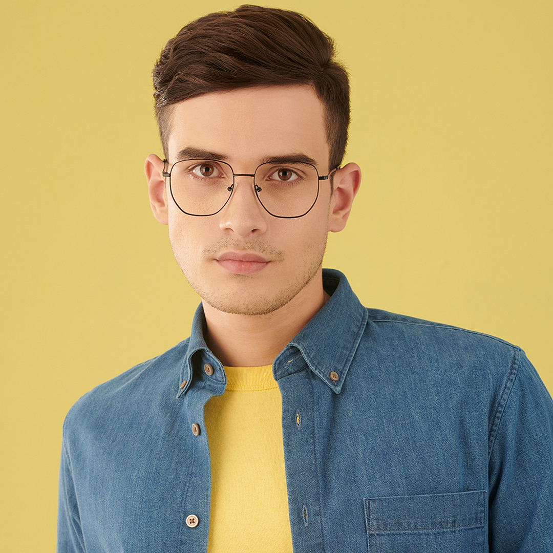 Vincent Chase Black Full Rim Geometric right side