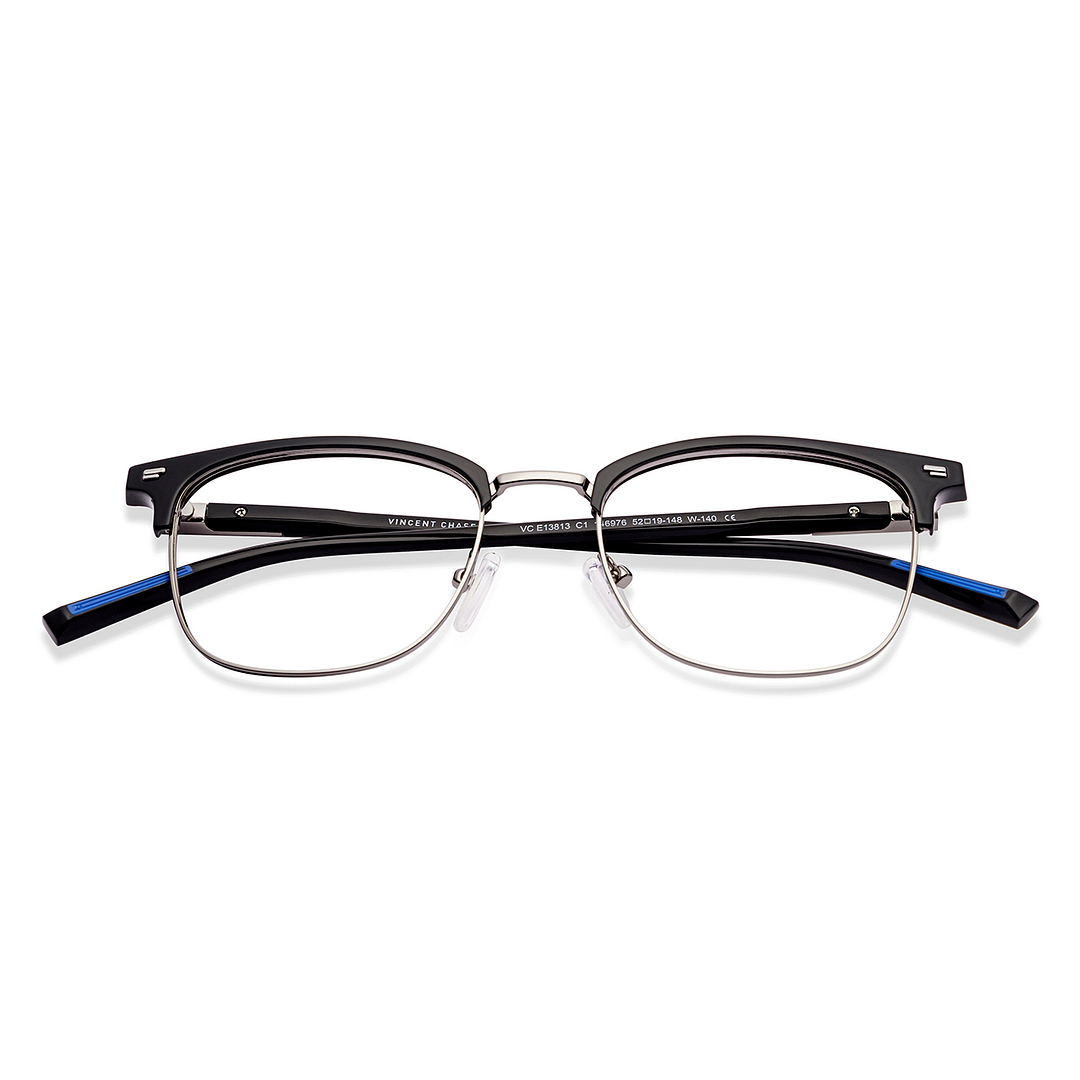 Vincent Chase Online Dark Gunmetal Full Rim Square left side