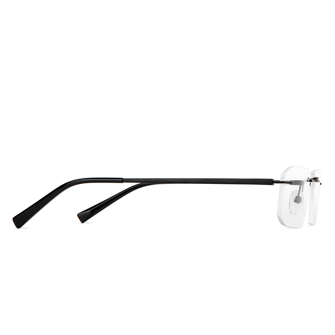 Vincent Chase Online Black Rimless Rectangle left side