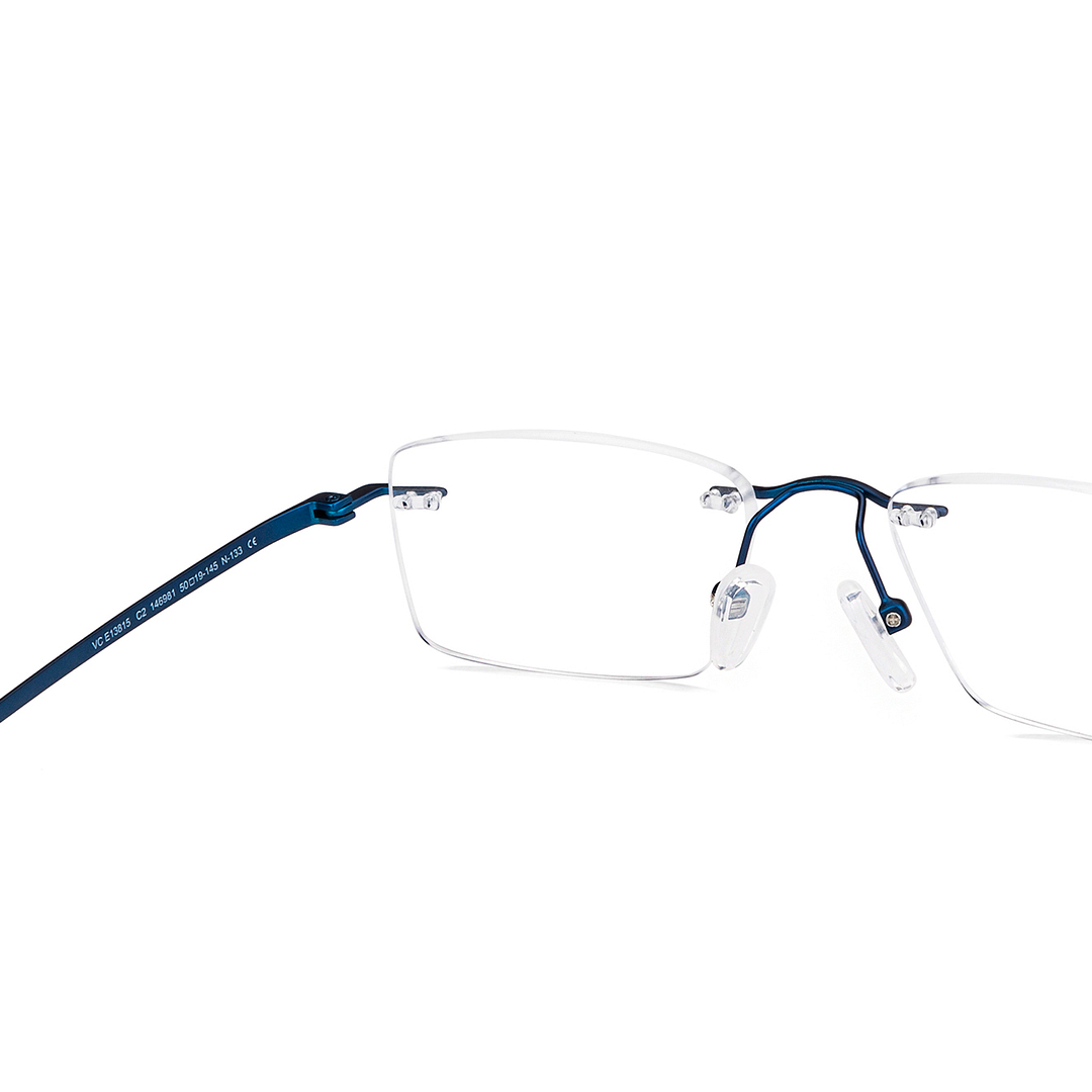 Vincent Chase Online Sky Blue Rimless Rectangle right side