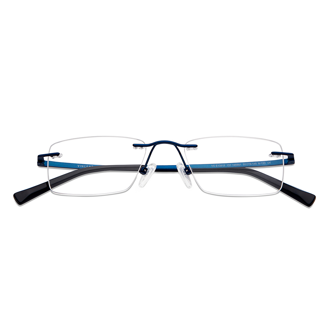 Vincent Chase Online Sky Blue Rimless Rectangle left side