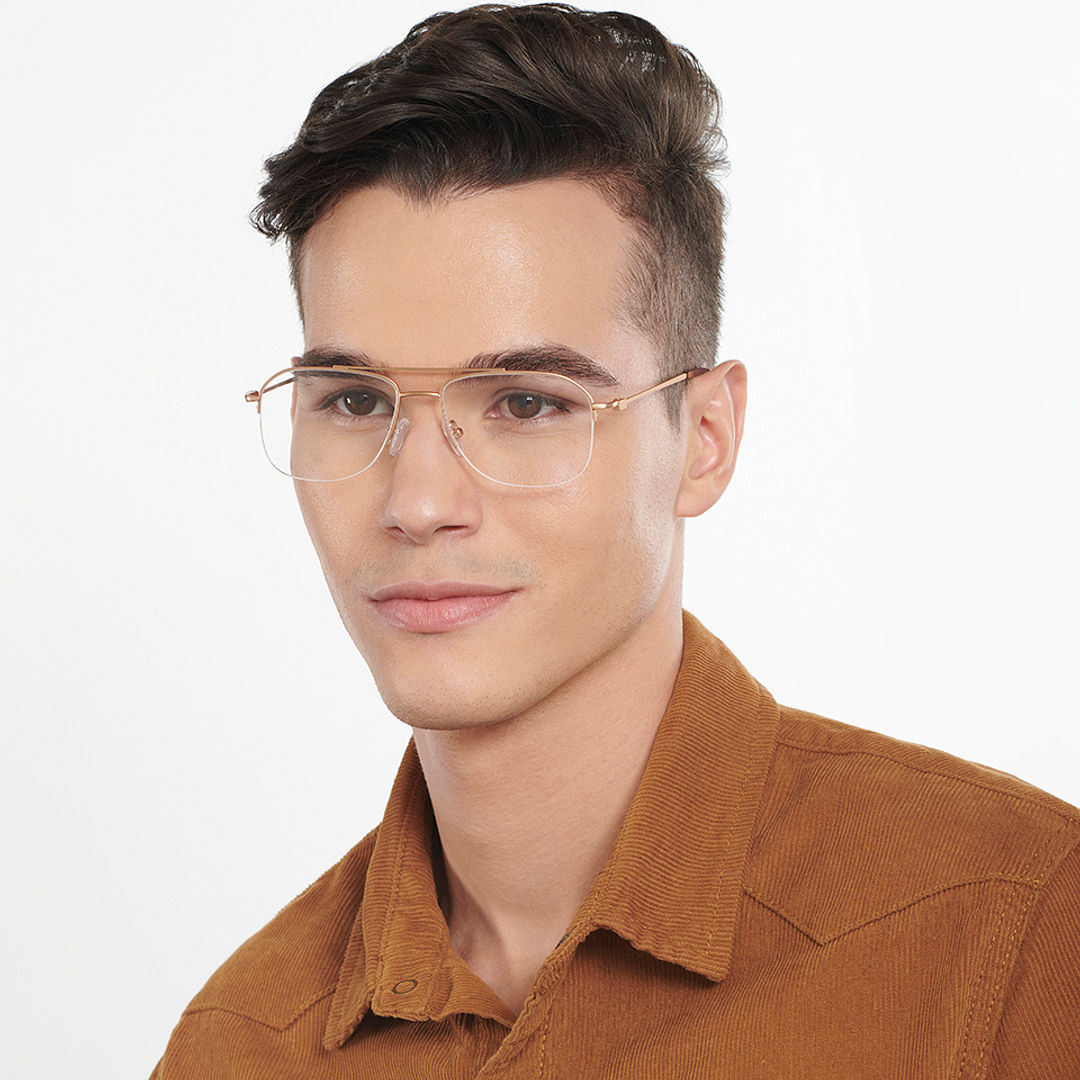 Vincent Chase Online Gold Half Rim Aviator right side