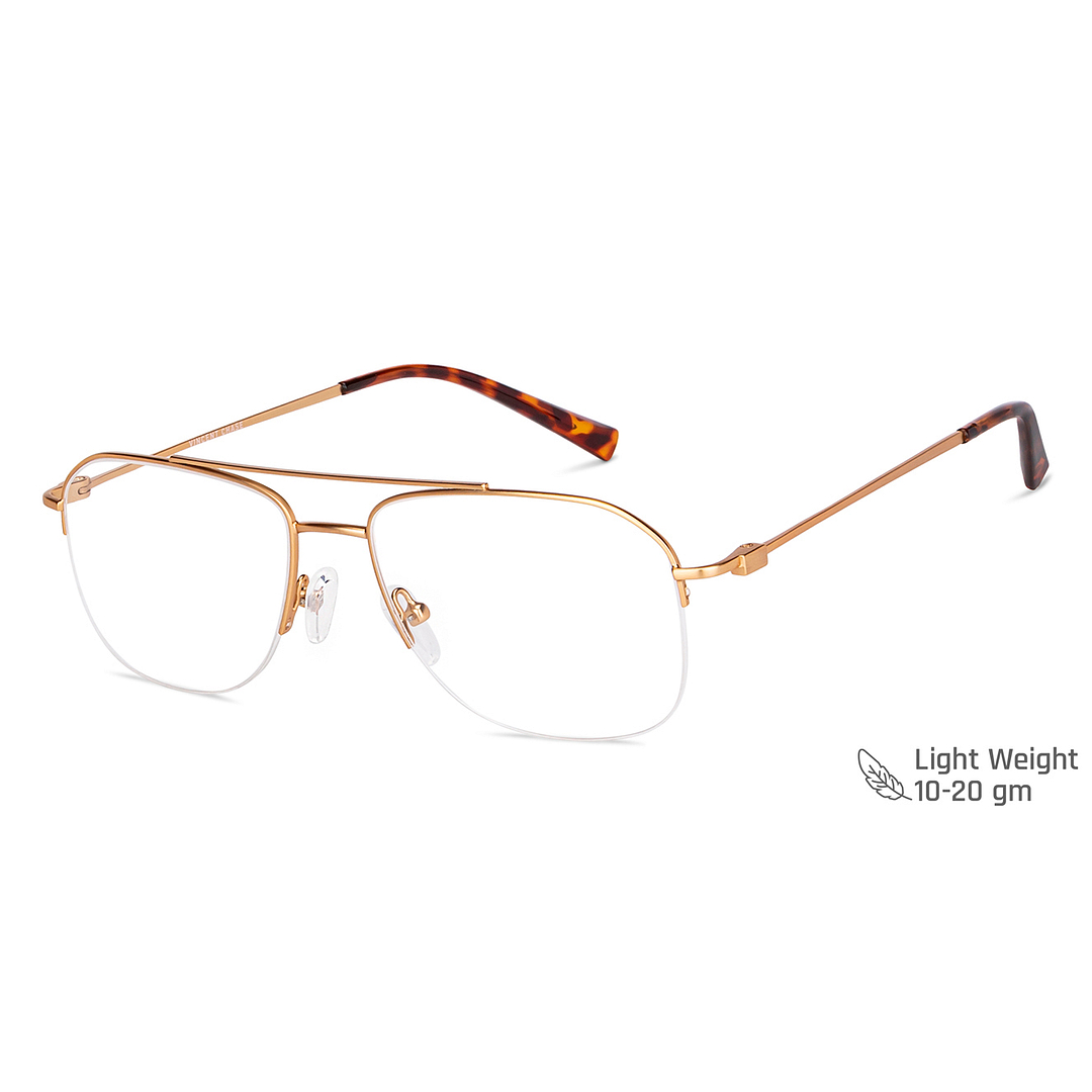 Vincent Chase Online Gold Half Rim Aviator right side