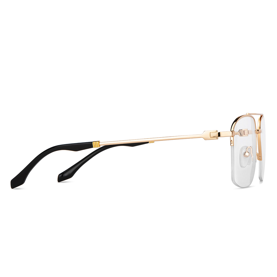 Vincent Chase Online Gold Half Rim Geometric left side