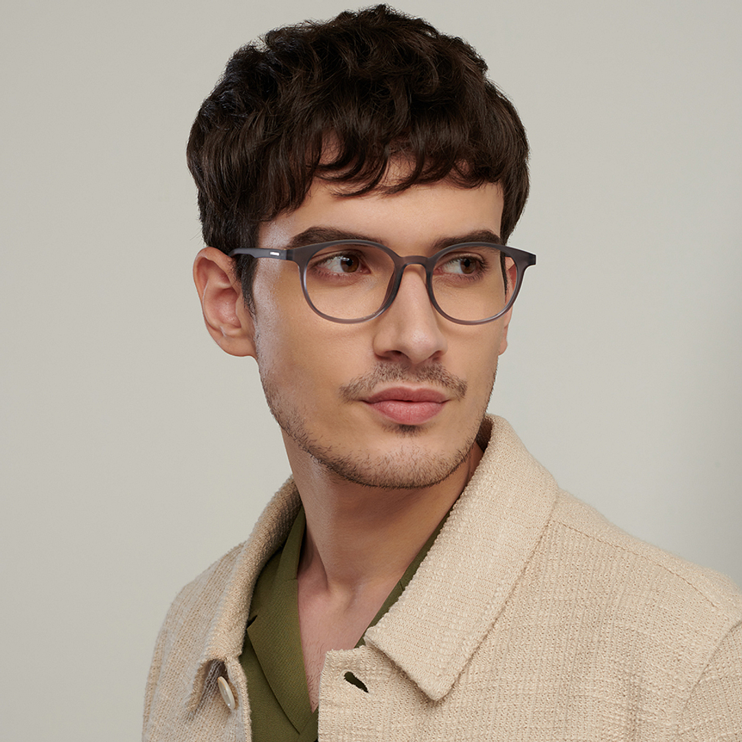 Vincent Chase Online Gray Transparent Full Rim Round right side