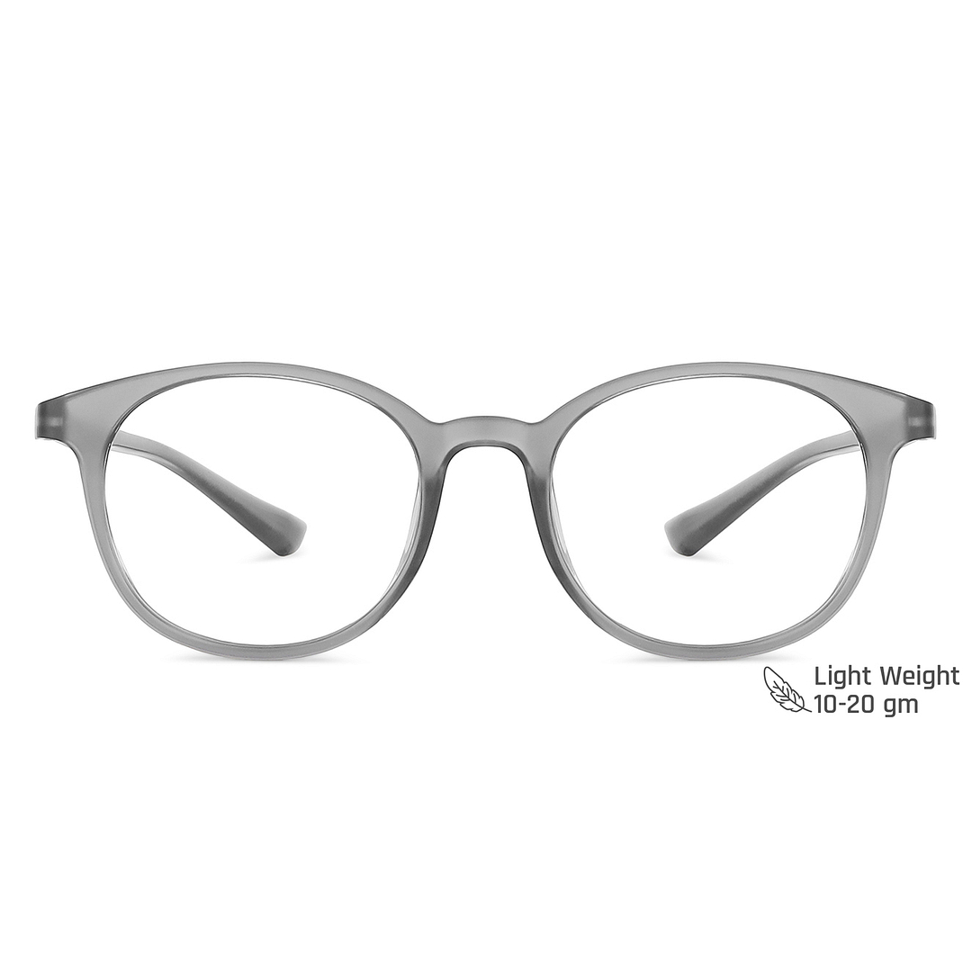 Vincent Chase Online Gray Transparent Full Rim Round left side