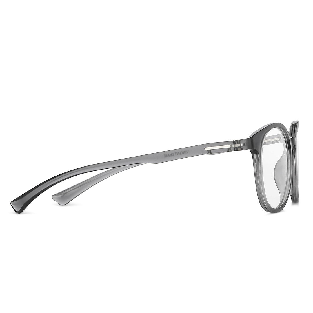 Vincent Chase Online Gray Transparent Full Rim Round left side