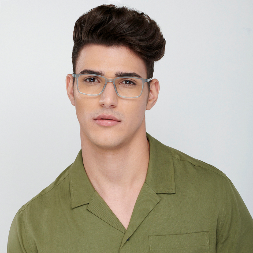 Vincent Chase Online Gray Transparent Full Rim Rectangle left side