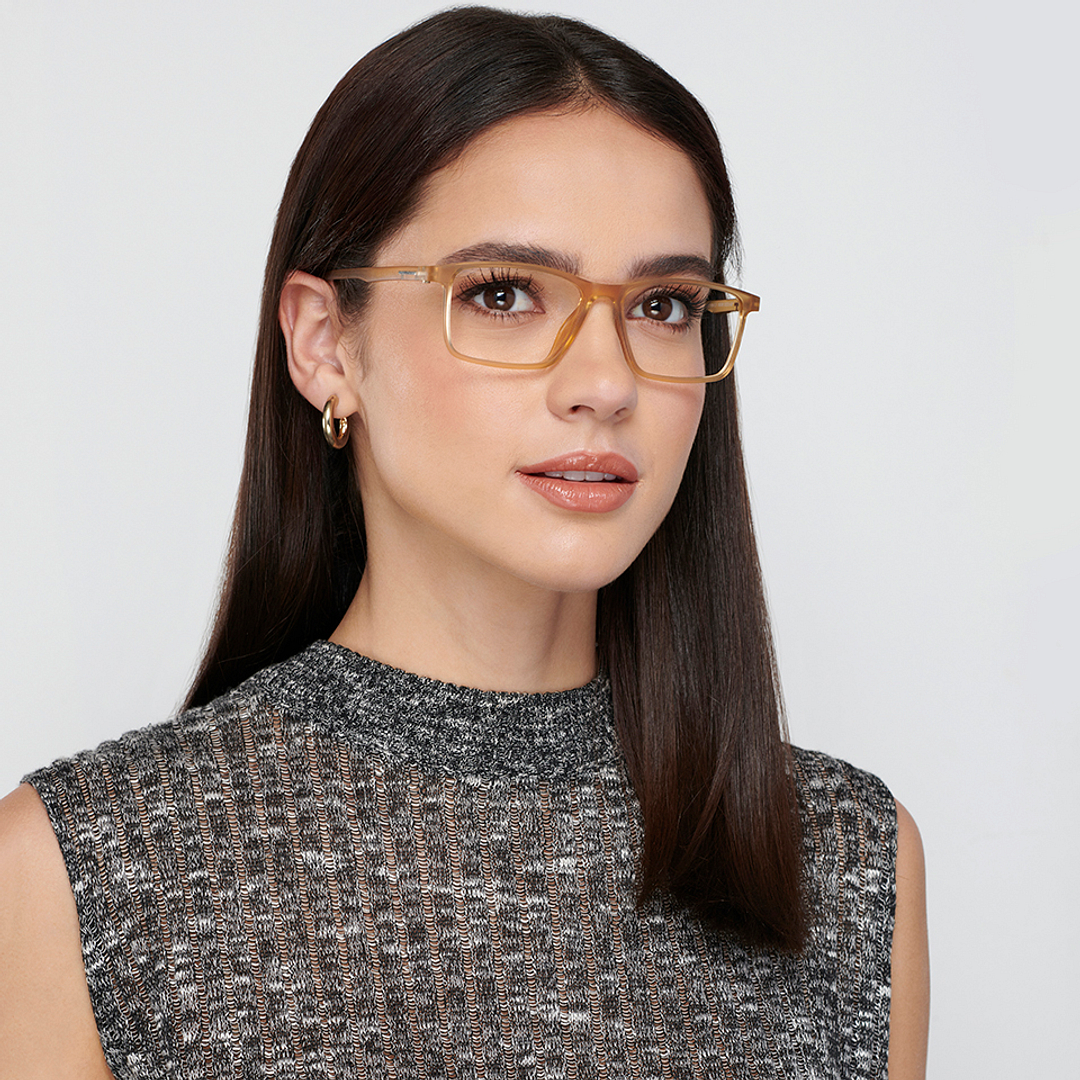 Vincent Chase Online Brown Transparent Full Rim Rectangle left side