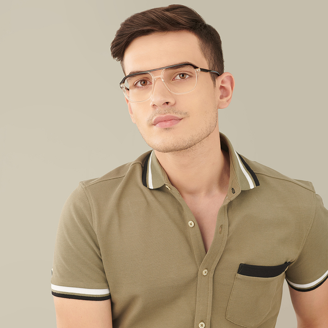 Vincent Chase Online Brown Transparent Full Rim Square left side