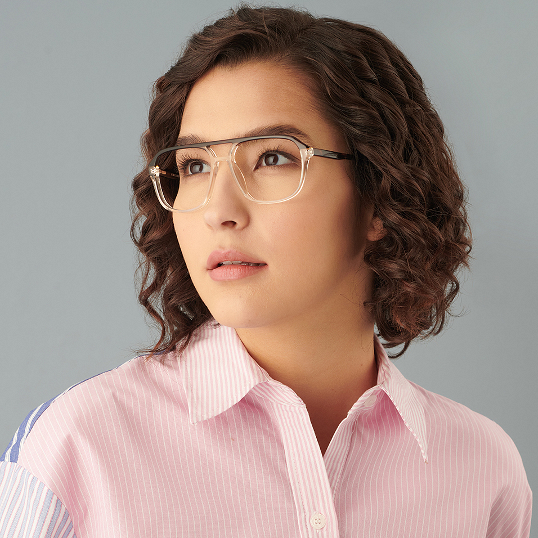 Vincent Chase Online Brown Transparent Full Rim Square left side