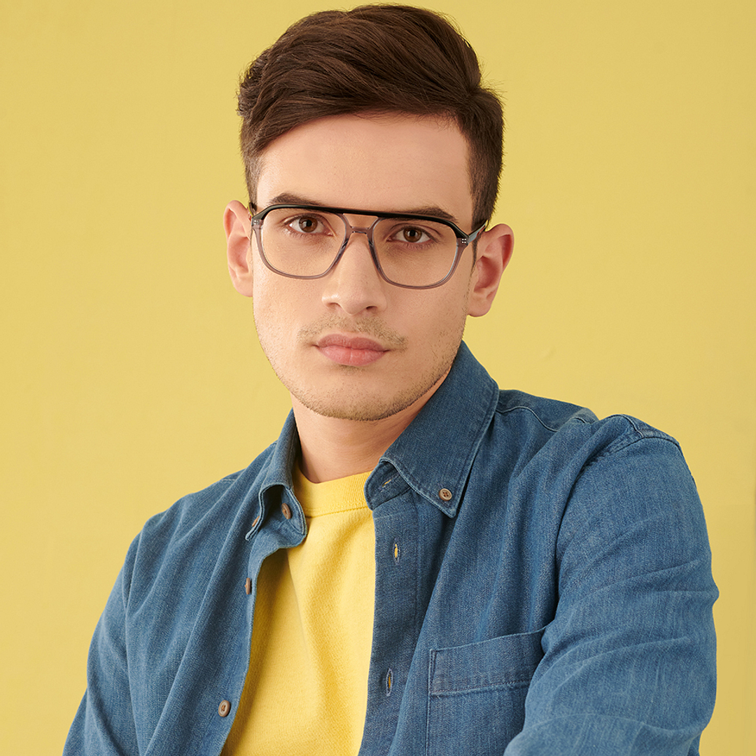 Vincent Chase Screen Glasses Black Full Rim Square right side