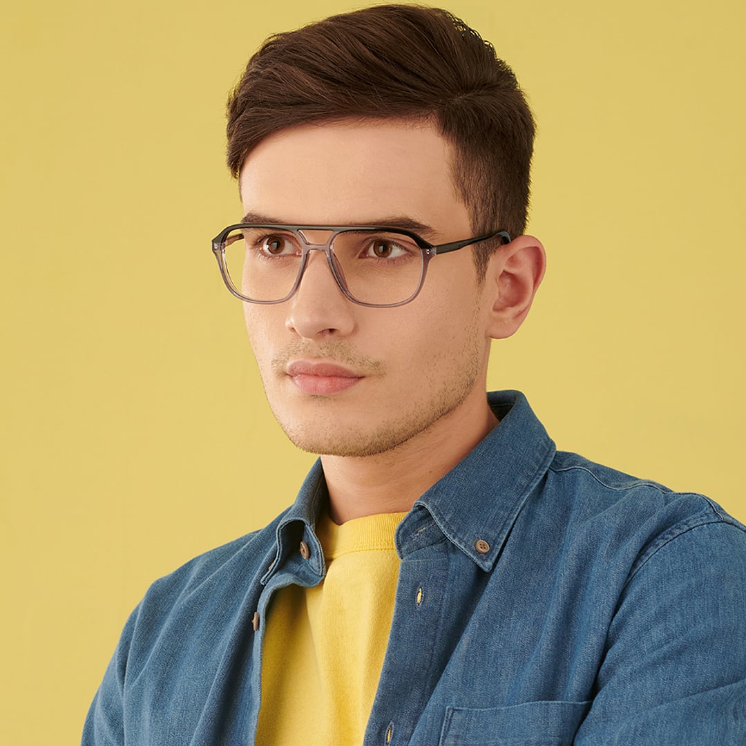 Vincent Chase Black Full Rim Square left side