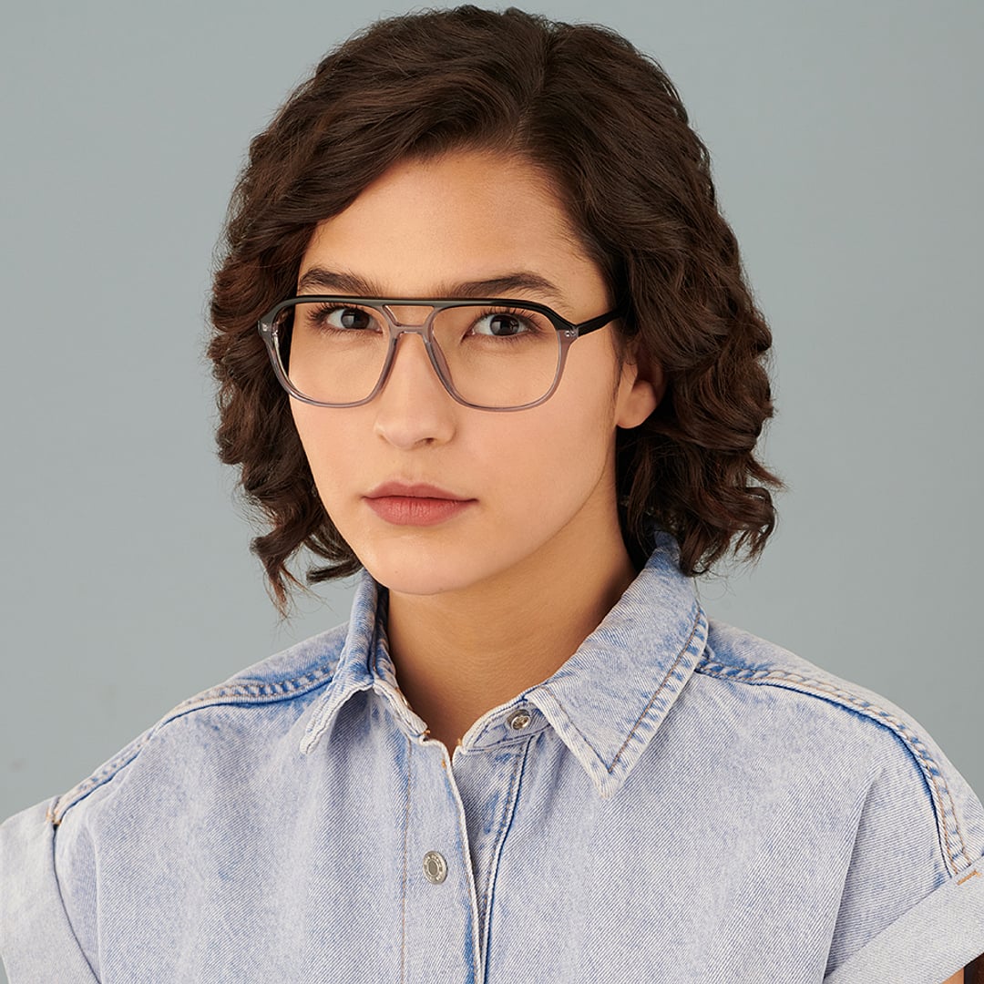 Vincent Chase Black Full Rim Square left side