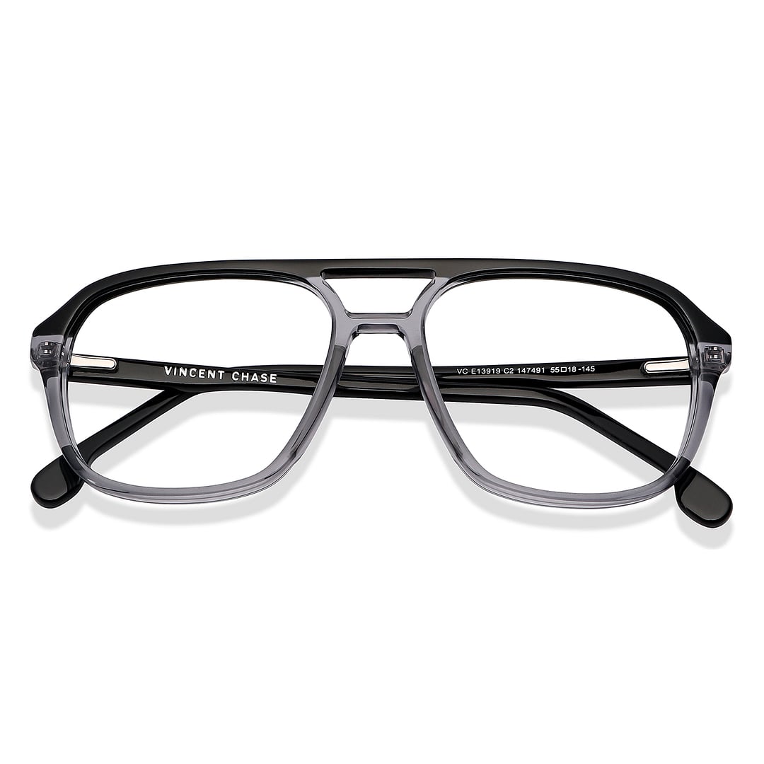 Vincent Chase Black Full Rim Square left side