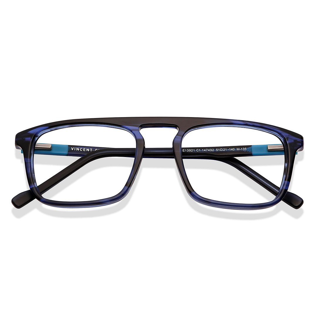Vincent Chase Online Sky Blue Full Rim Rectangle left side