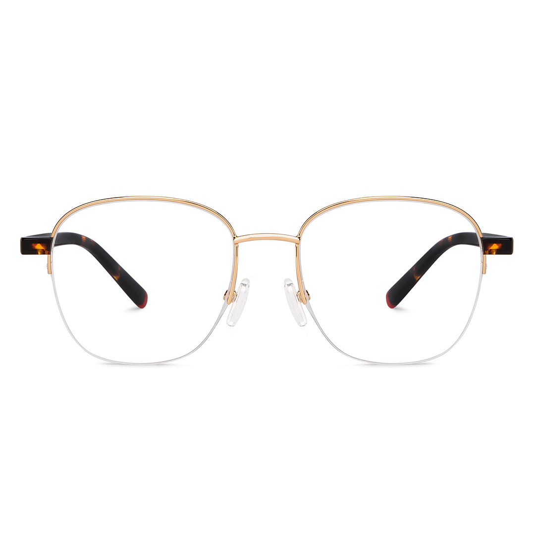 Vincent Chase Online Gold Half Rim Round left side