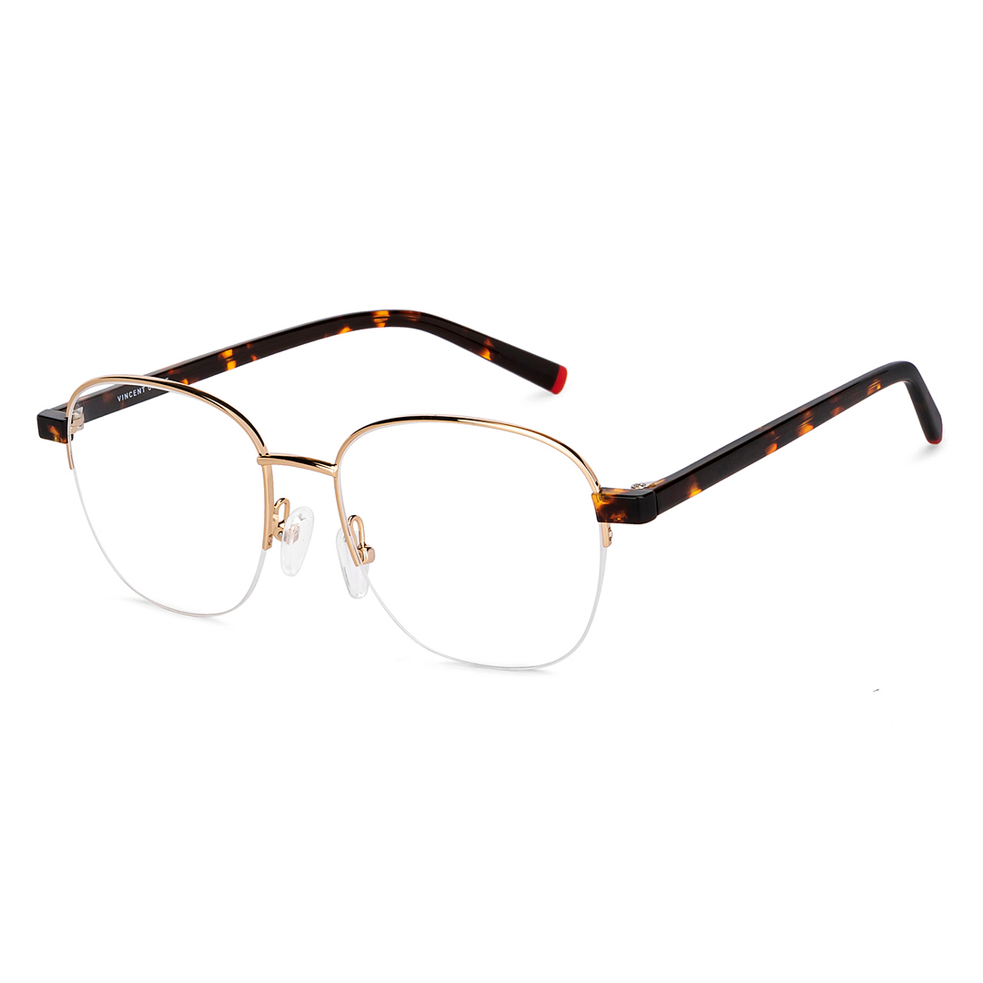 Vincent Chase Online Gold Half Rim Round right side