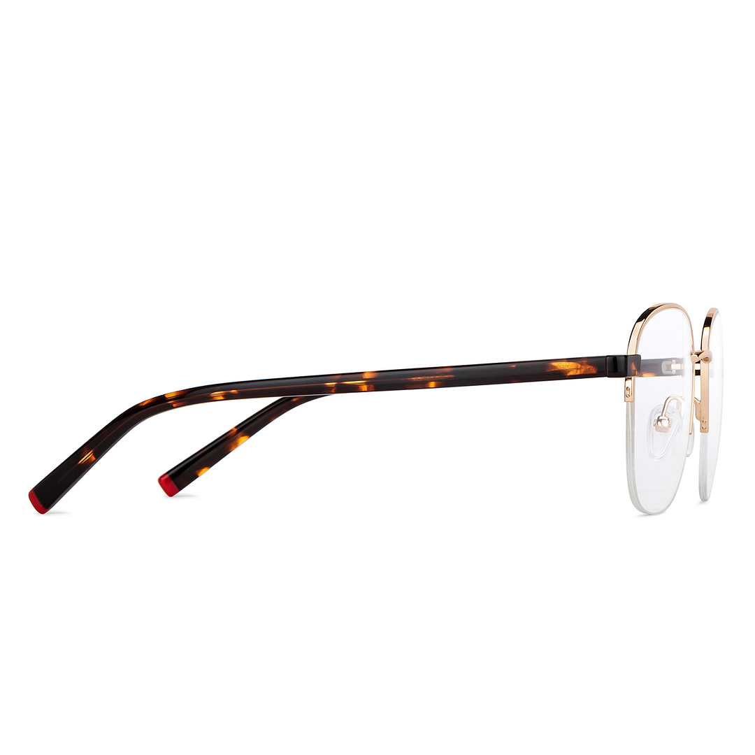 Vincent Chase Online Gold Half Rim Round left side