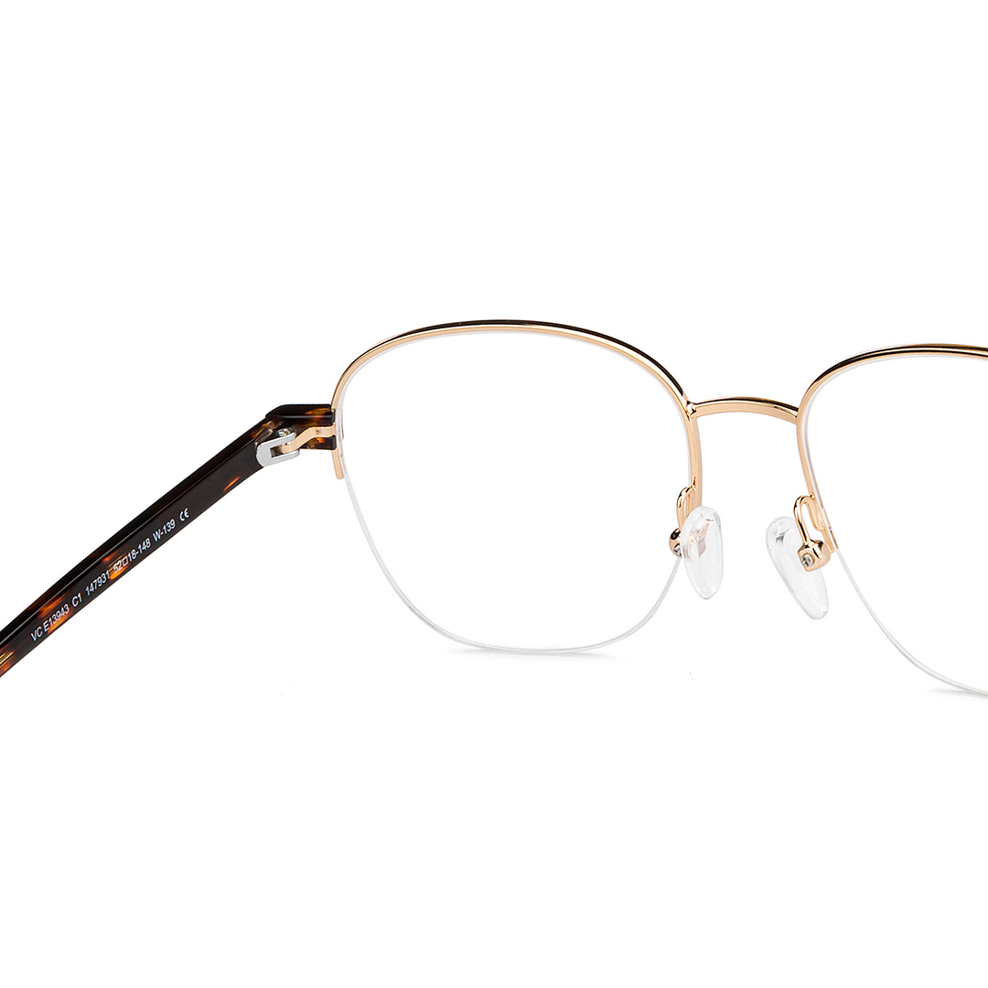 Vincent Chase Online Gold Half Rim Round right side