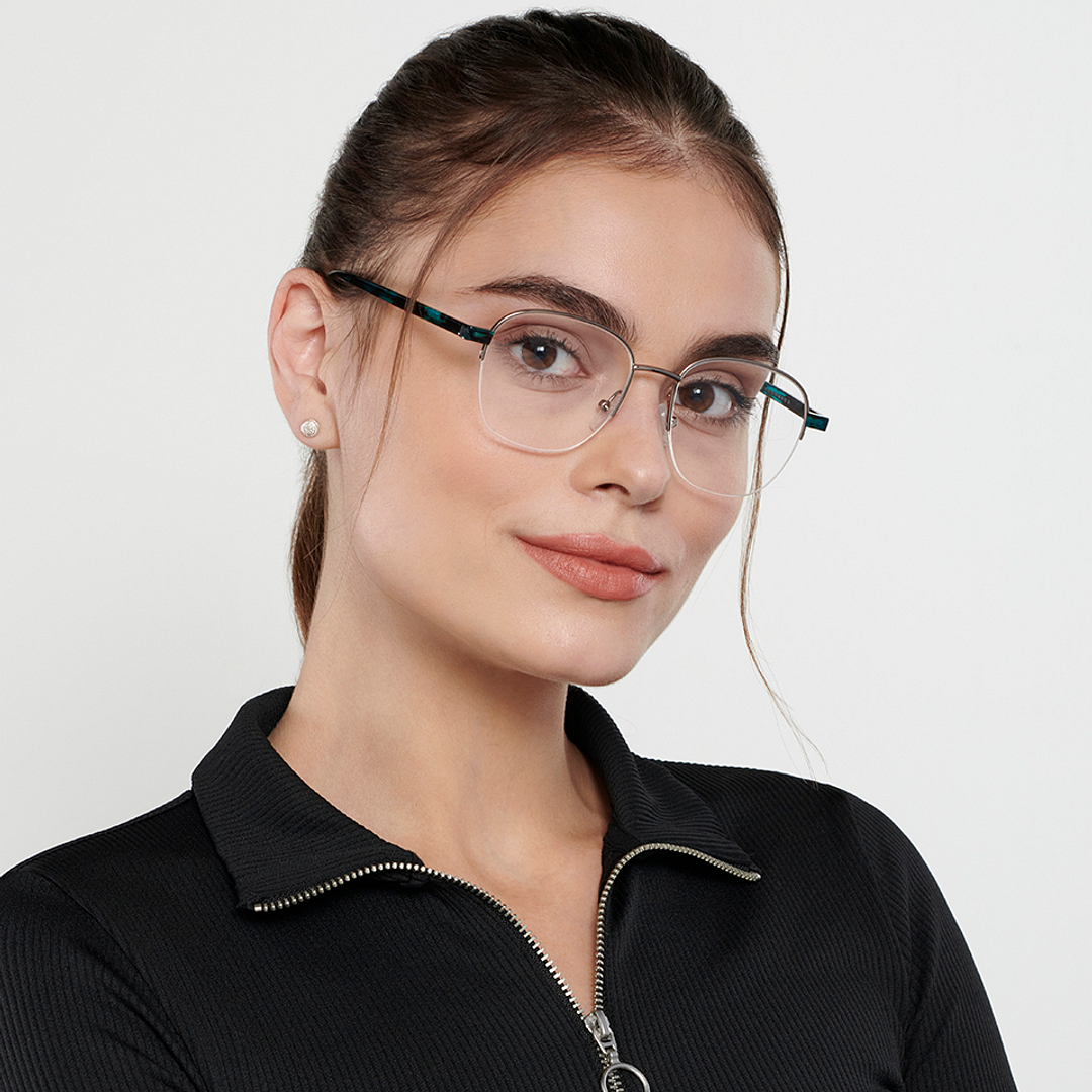 Vincent Chase Online Silver Half Rim Round right side