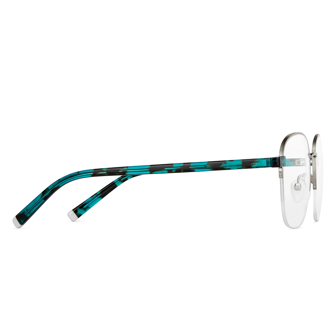 Vincent Chase Online Silver Half Rim Round left side