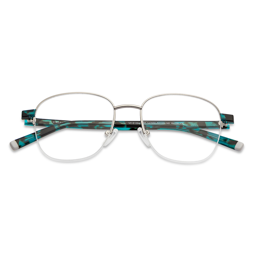 Vincent Chase Online Silver Half Rim Round left side