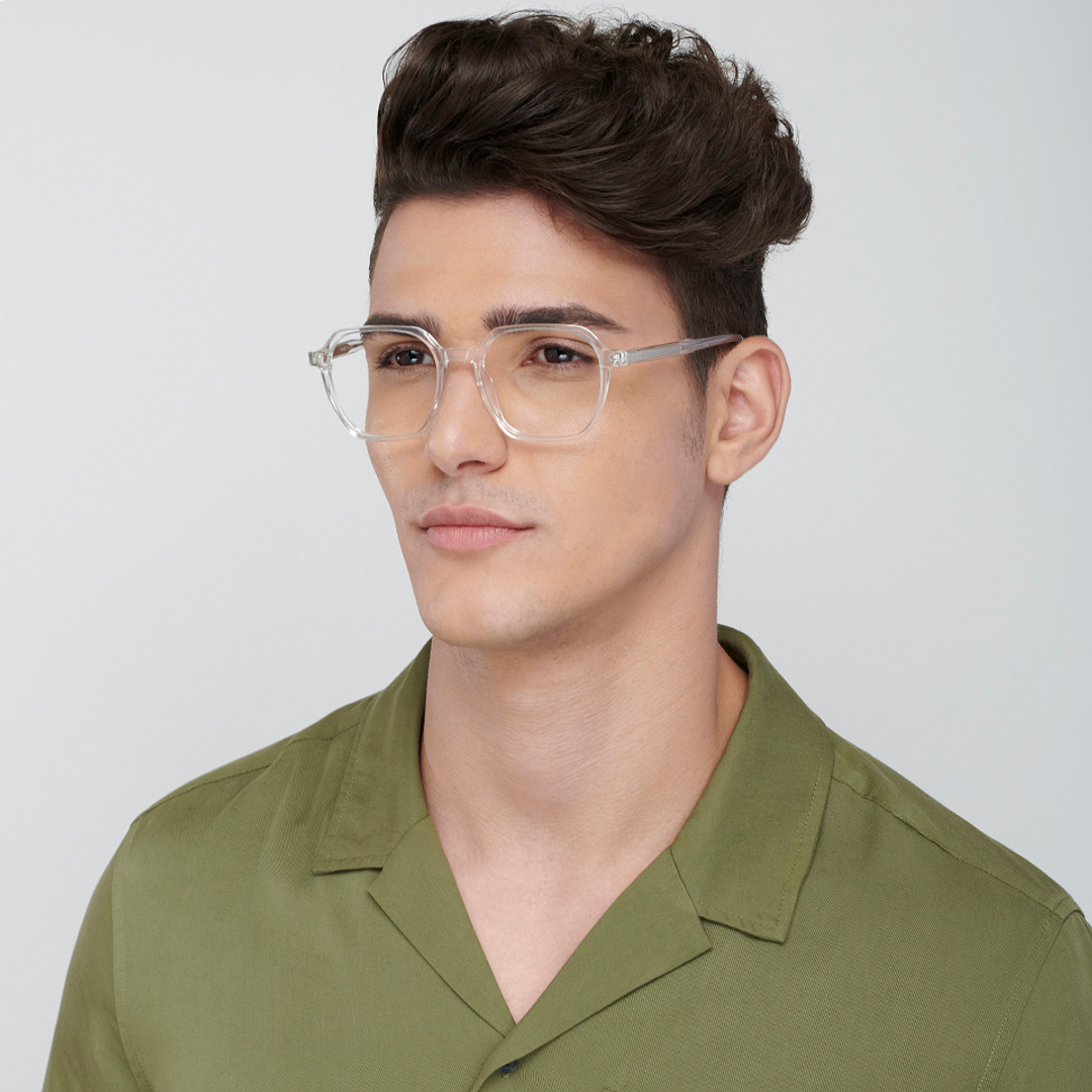Vincent Chase Online Crystal Transparent Full Rim Geometric left side