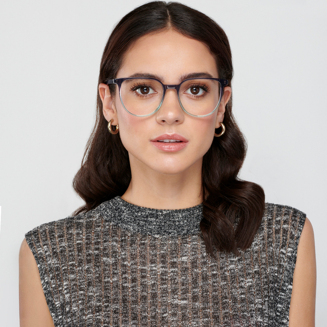 Vincent Chase Online Sky Blue Full Rim Round left side