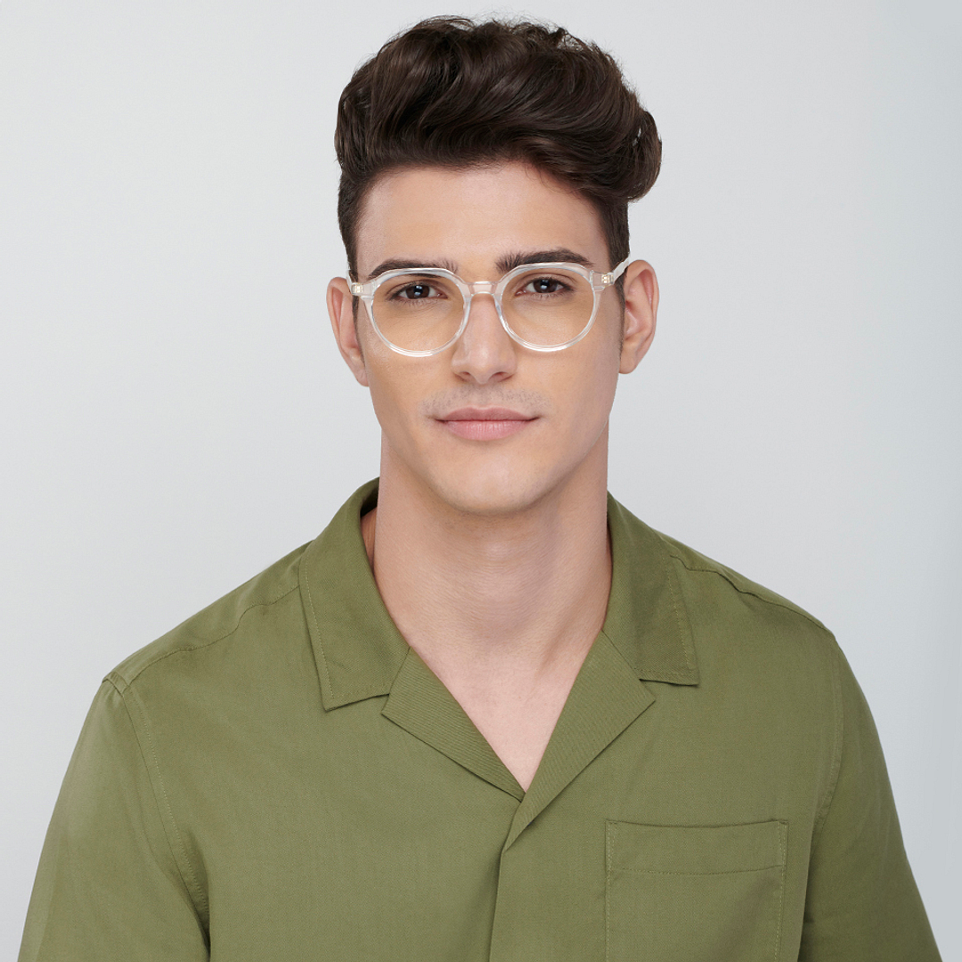 Vincent Chase Online Crystal Transparent Full Rim Geometric left side