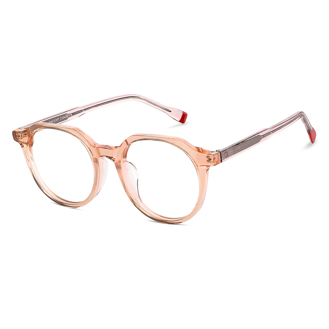 Vincent Chase Online Pink Transparent Full Rim Round left side